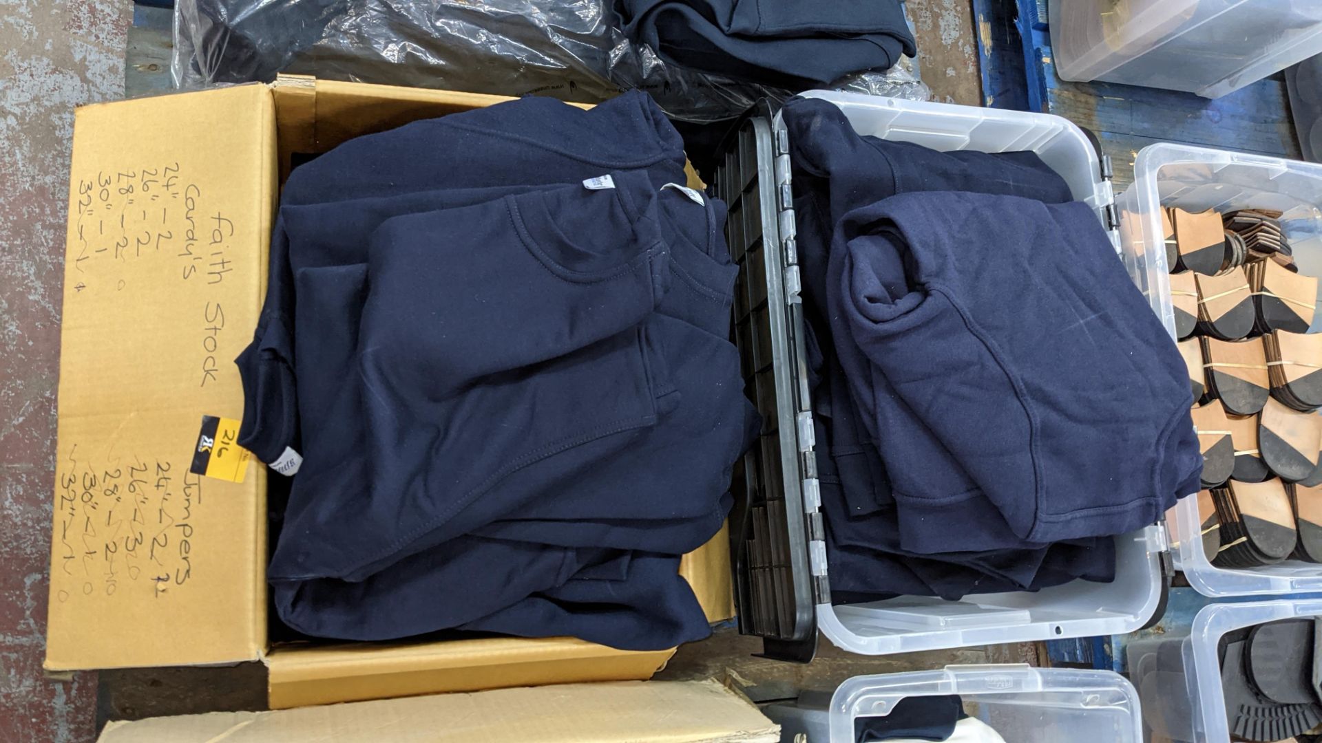 Approx 26 off Absolute Apparel blue sweatshirts - the contents of 2 boxes/crates. NB boxes/crates e - Image 5 of 5