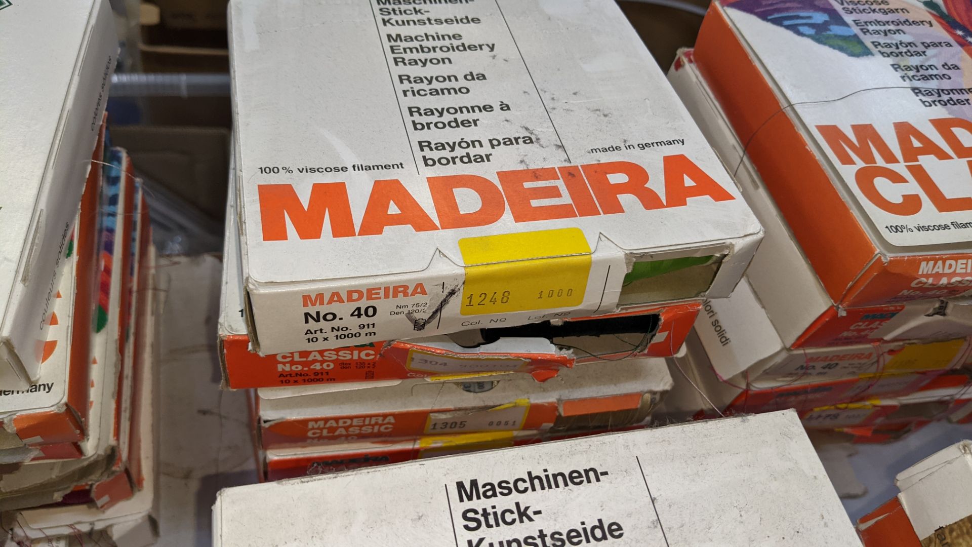 30 boxes of Madeira Classic No. 40 rayon embroidery thread - Image 7 of 12