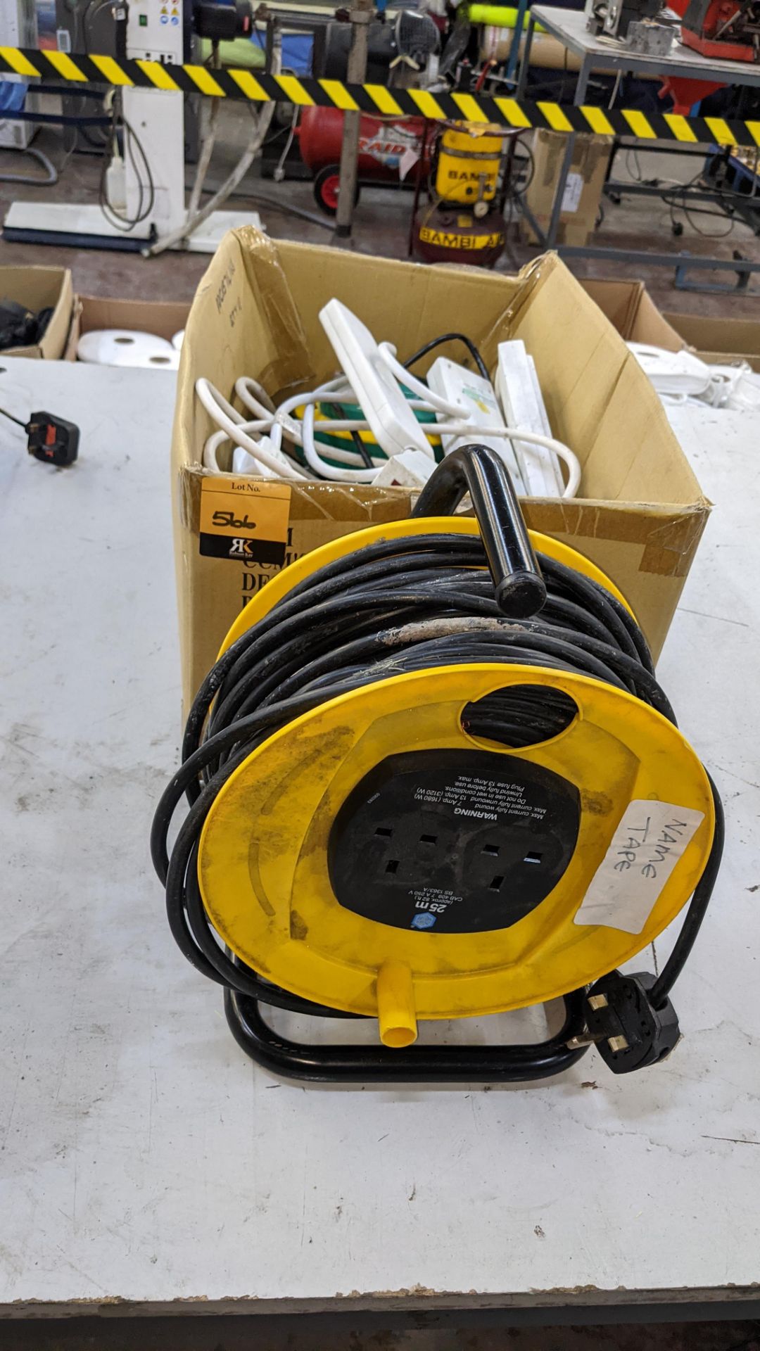 Box of electrical extension cables plus reel of extension cable as pictured in front of the box - Image 3 of 4