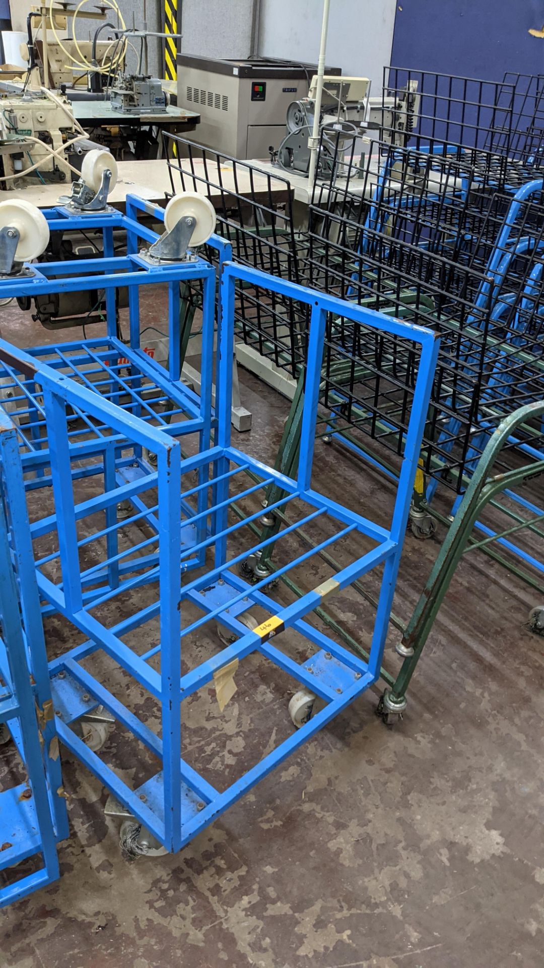 7 off blue mobile trollies - Image 3 of 6