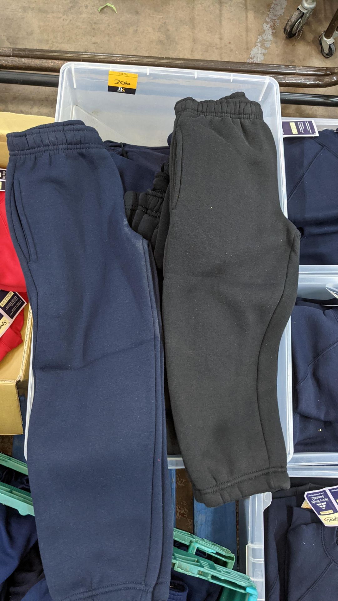 Approx 25 off children's black & blue tracksuit bottoms in assorted styles - the contents of 1 large - Image 4 of 5