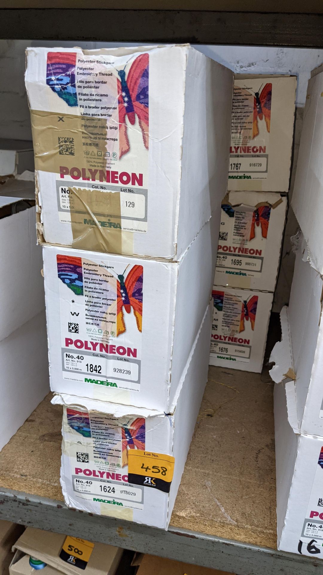 6 boxes of Madeira Polyneon No. 40 polyester embroidery thread