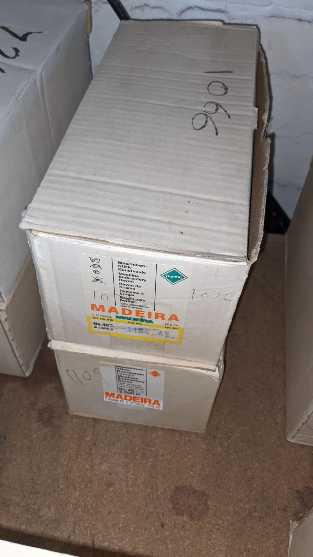 8 boxes of Madeira Burmit No. 40 rayon embroidery thread - Image 5 of 11