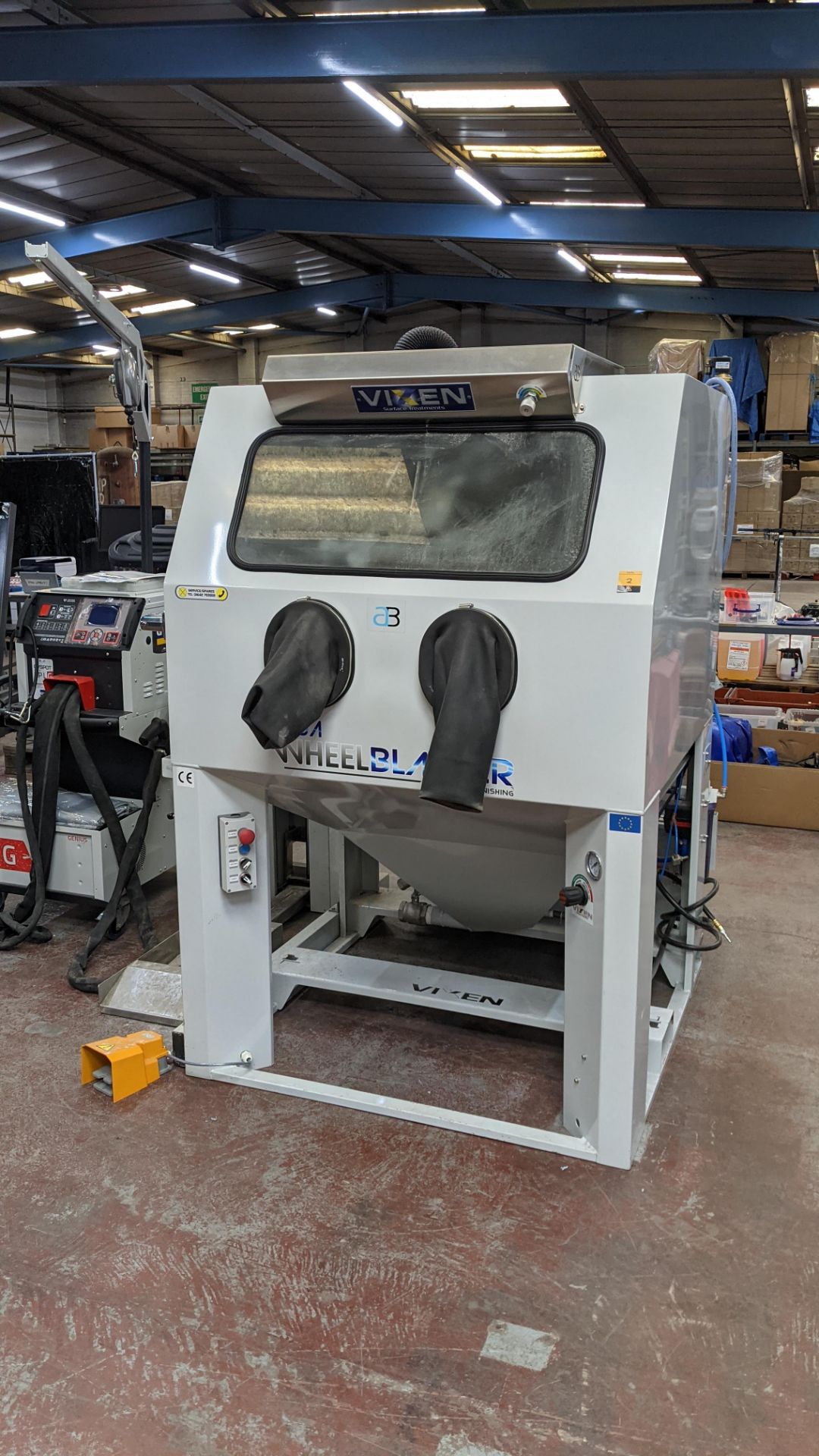 2019 Vixen aqua wheel blast cabinet, series AR1215, serial number 1617. Including all ancillary ite - Image 3 of 27