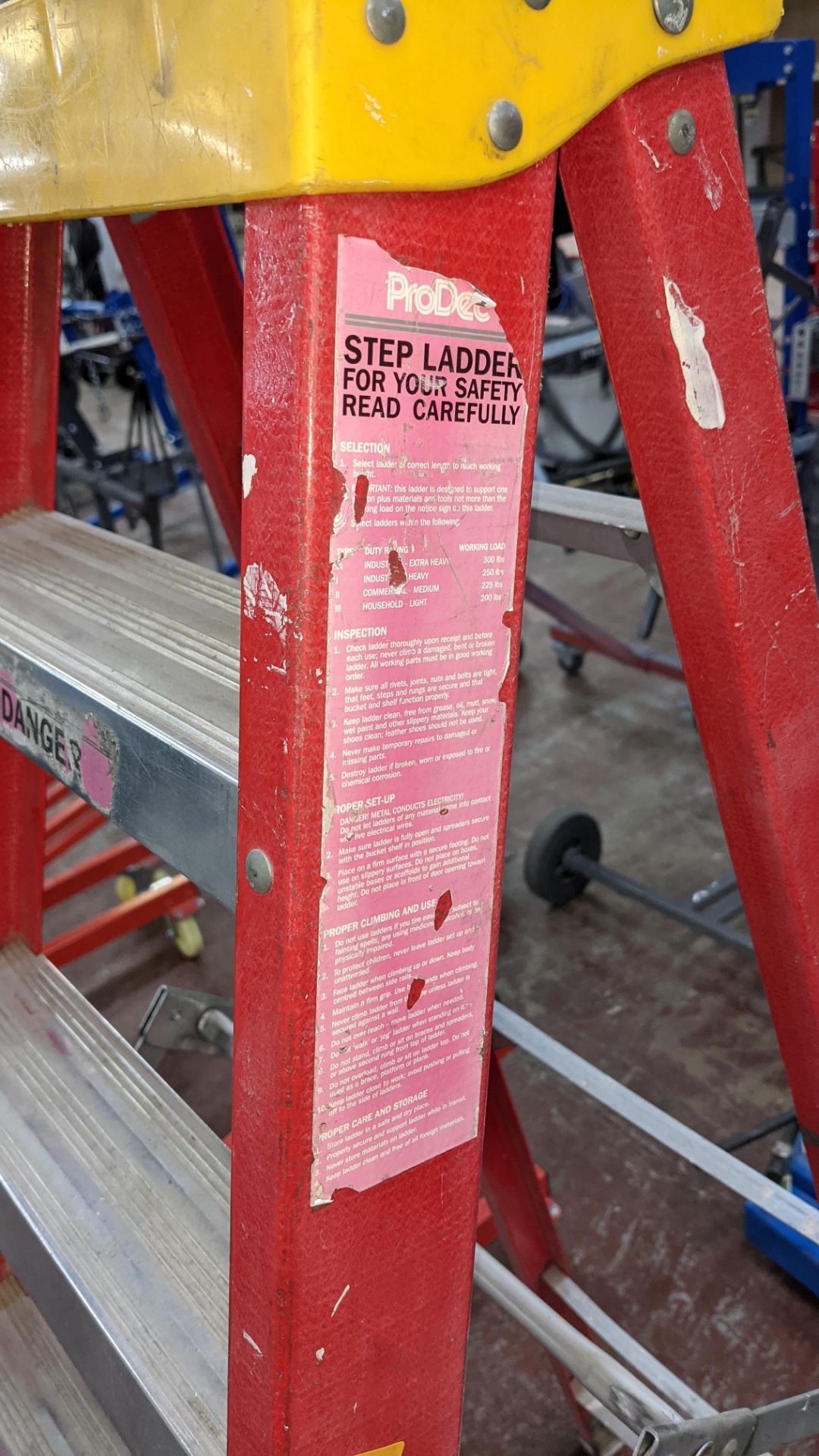 ProDec red insulated safety ladders - Image 3 of 6