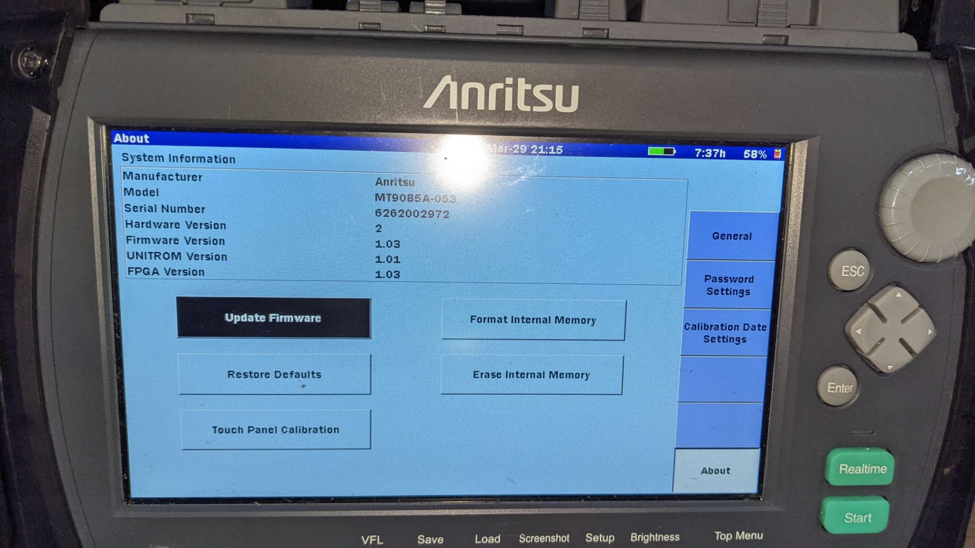 Anritsu MT9085A-053-SMF OTDR ACCESS Master with touchscreen. - Image 10 of 25