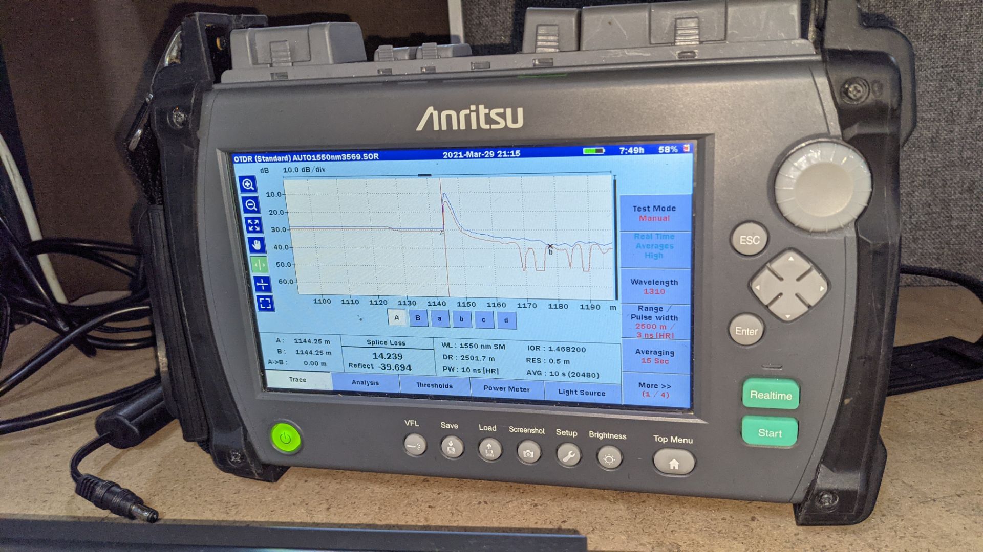 Anritsu MT9085A-053-SMF OTDR ACCESS Master with touchscreen. - Image 14 of 25