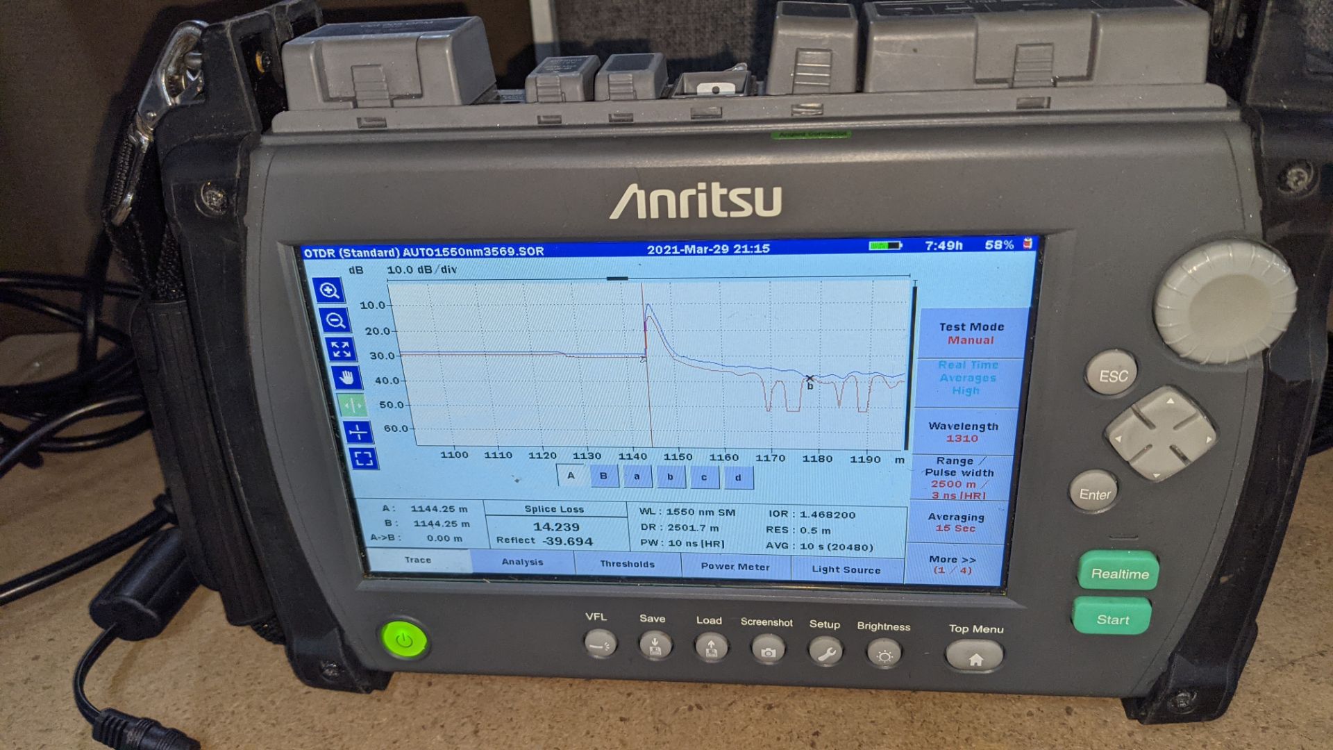 Anritsu MT9085A-053-SMF OTDR ACCESS Master with touchscreen. - Image 13 of 25
