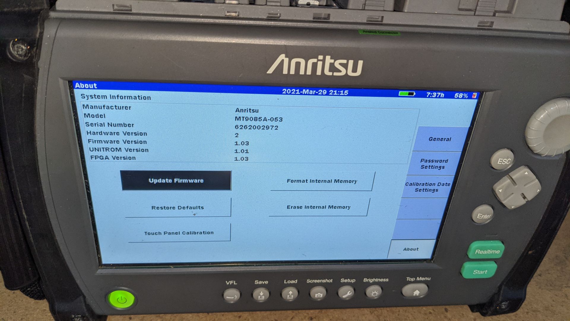 Anritsu MT9085A-053-SMF OTDR ACCESS Master with touchscreen. - Image 11 of 25