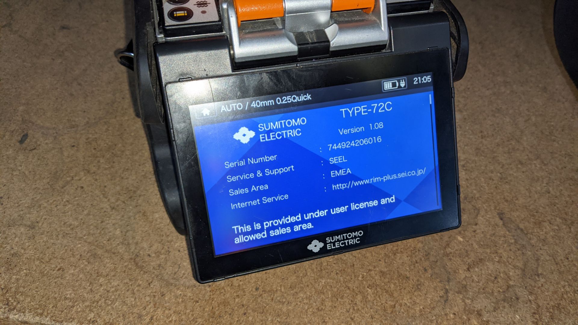 Sumitomo Splicer type T 72C HD Core Aligning Fusion Splicer - Image 8 of 31