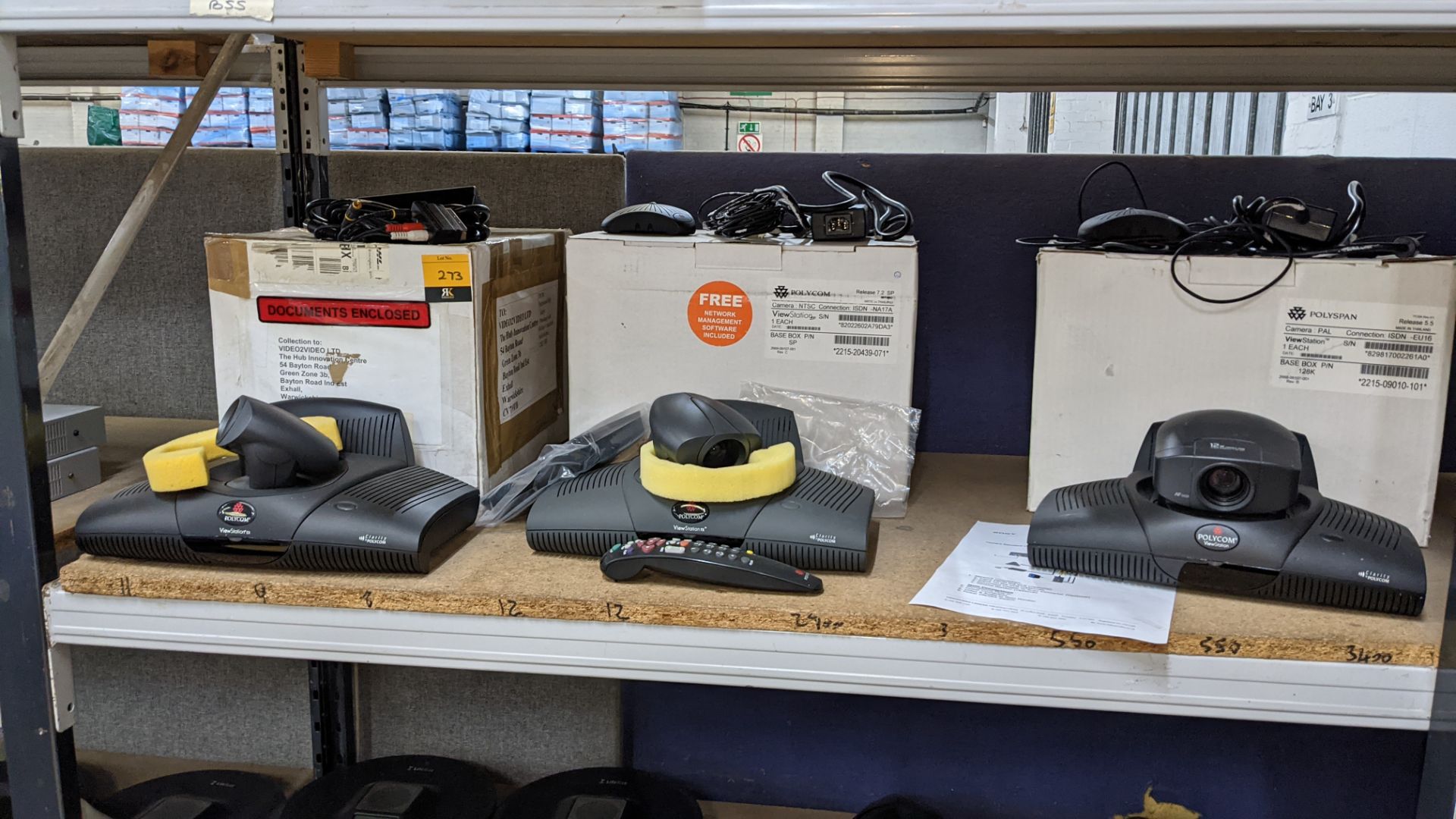 3 off Polycom Viewstation video conferencing units - this lot comprises the total contents of the sh - Image 6 of 6