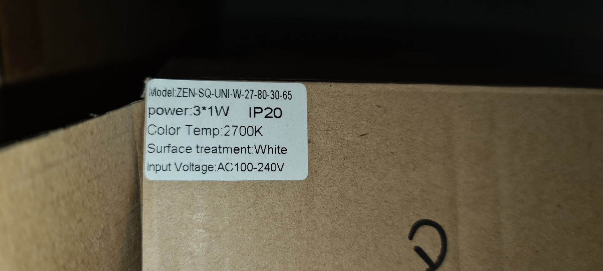 12 off white IP20 lamps model ZEN-SQ-UNI-W-27-80-30-65 - Image 11 of 18