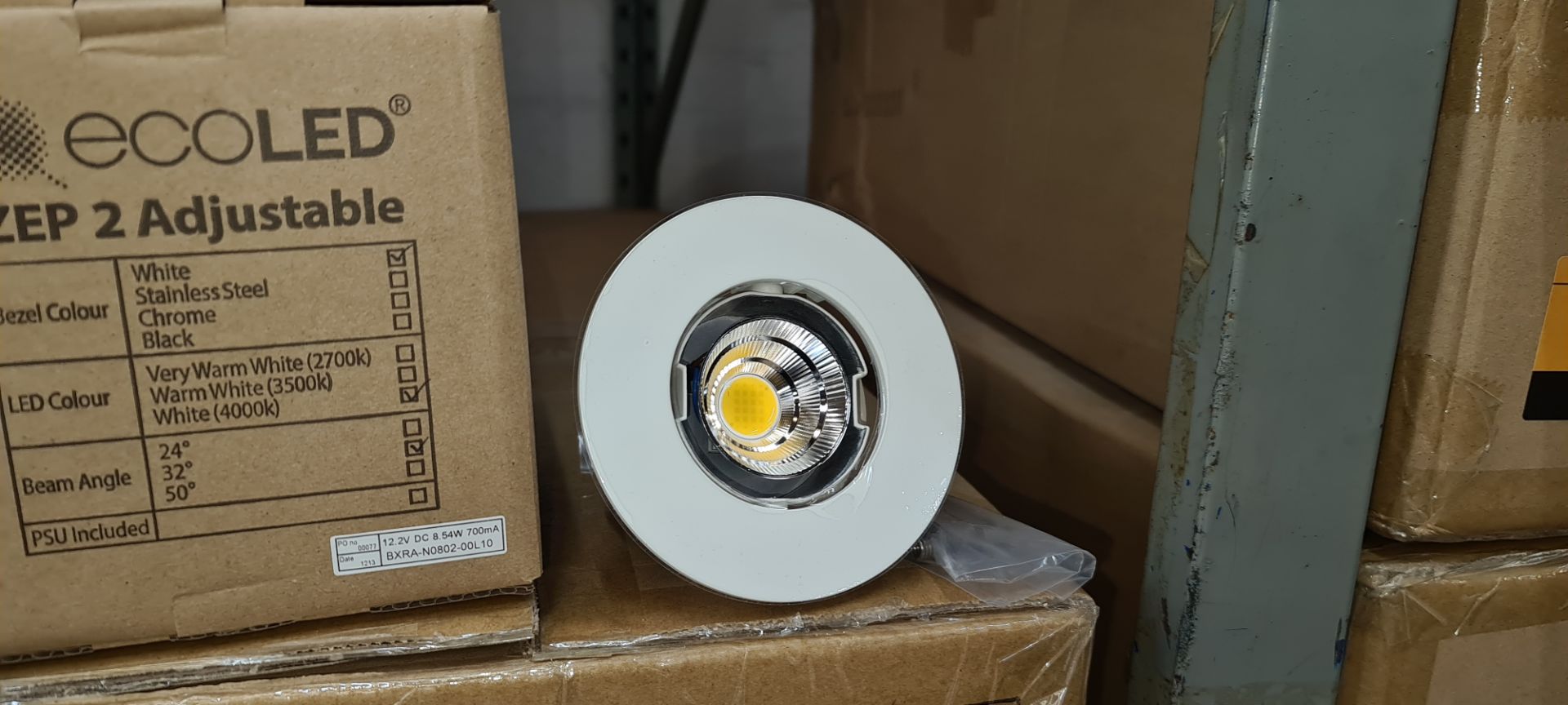 10 off EcoLED adjustable downlights in white, with no inner bezel. Product code Z2-E-W-10-40-80-45-D - Image 6 of 10