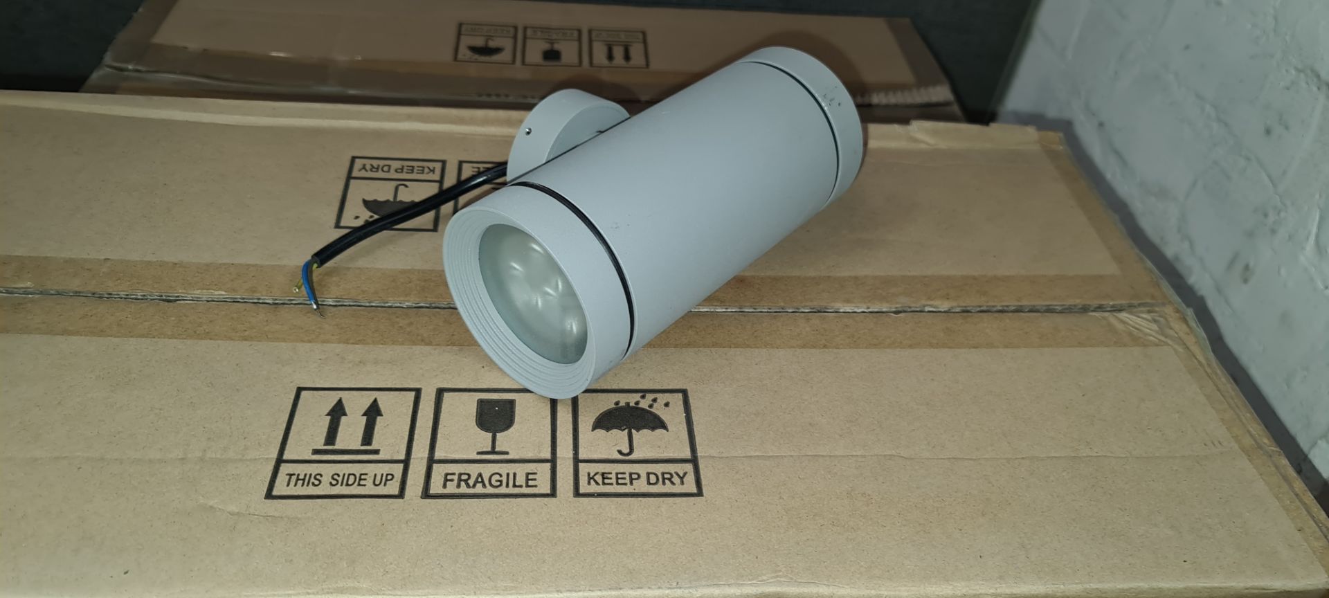 10 off EcoLED tube shaped cylindrical wall lights, 9.6W, 3x1W (x2) powdered coated grey, product cod - Image 2 of 8