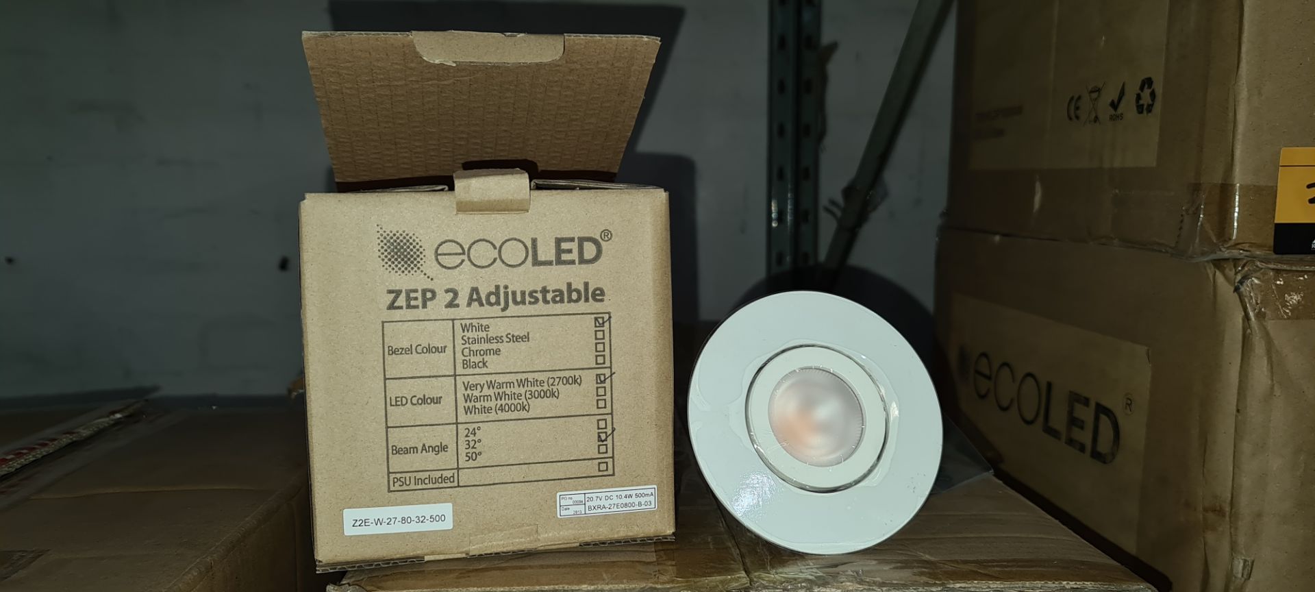 4 off EcoLED ZEP2 adjustable white downlights, model Z2-E-W-10-27-80-45-1-D4 & 9 off model Z2-E-W-10 - Image 16 of 20