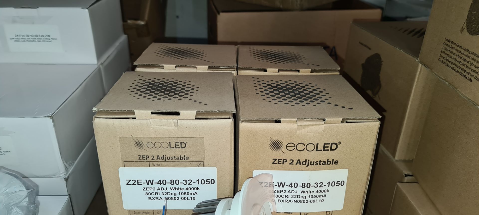 10 off EcoLED ZEP2 adjustable downlights, white, 4000K, model Z2E-W-40-80-32-1050 - Image 11 of 12