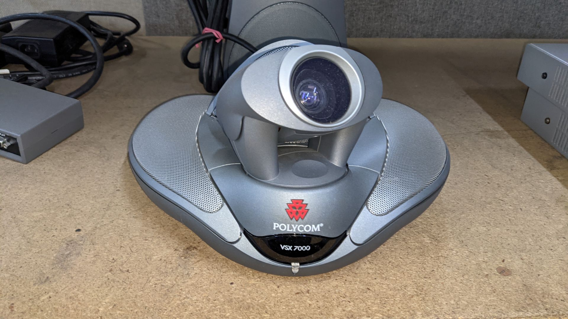 Contents of a shelf of assorted video conferencing equipment by Polycom & others, including ClearOne - Image 8 of 12