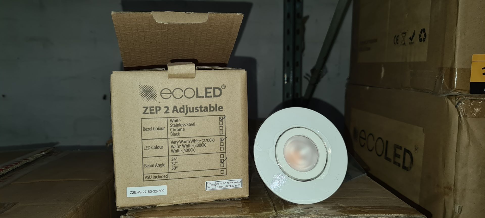 4 off EcoLED ZEP2 adjustable white downlights, model Z2-E-W-10-27-80-45-1-D4 & 9 off model Z2-E-W-10 - Image 15 of 20