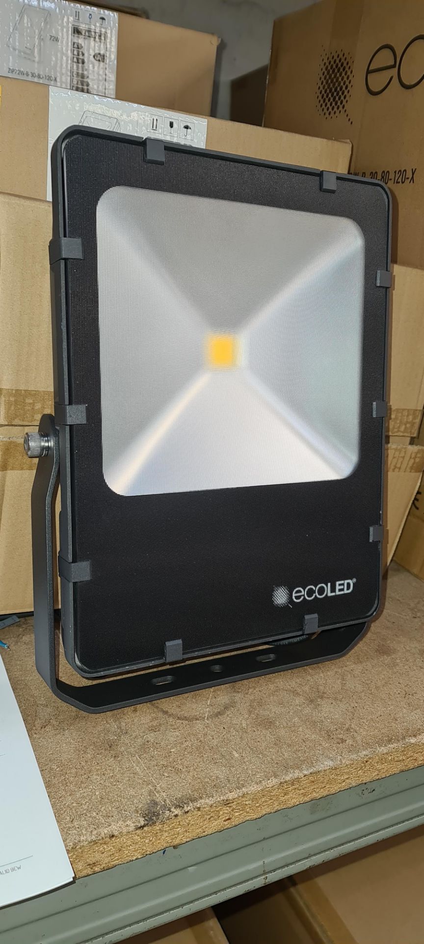 4 off EcoLED ZEN floodlights. IP66 energy efficient premium floodlights made from cast aluminium wit