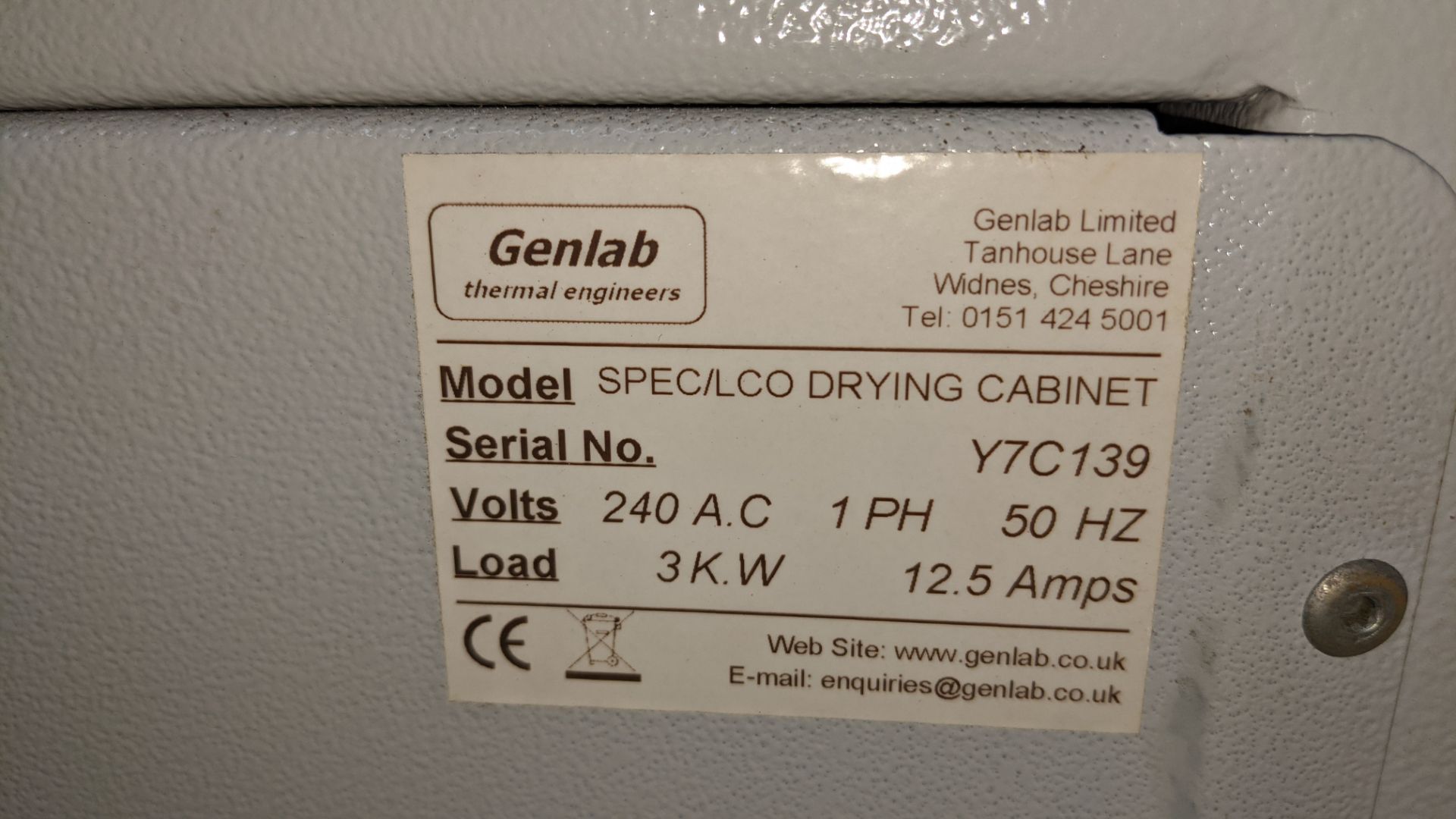 Genlab SPEC/LCO (Specialist Large Capacity Oven) drying cabinet / oven. - Image 10 of 19