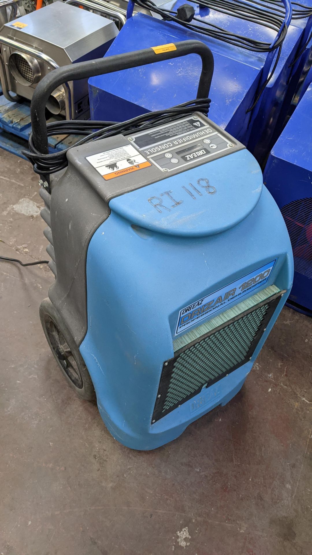 Drieaz Drizair 1200 professional dehumidifier model F430 including digital dehumidifier console. 2,