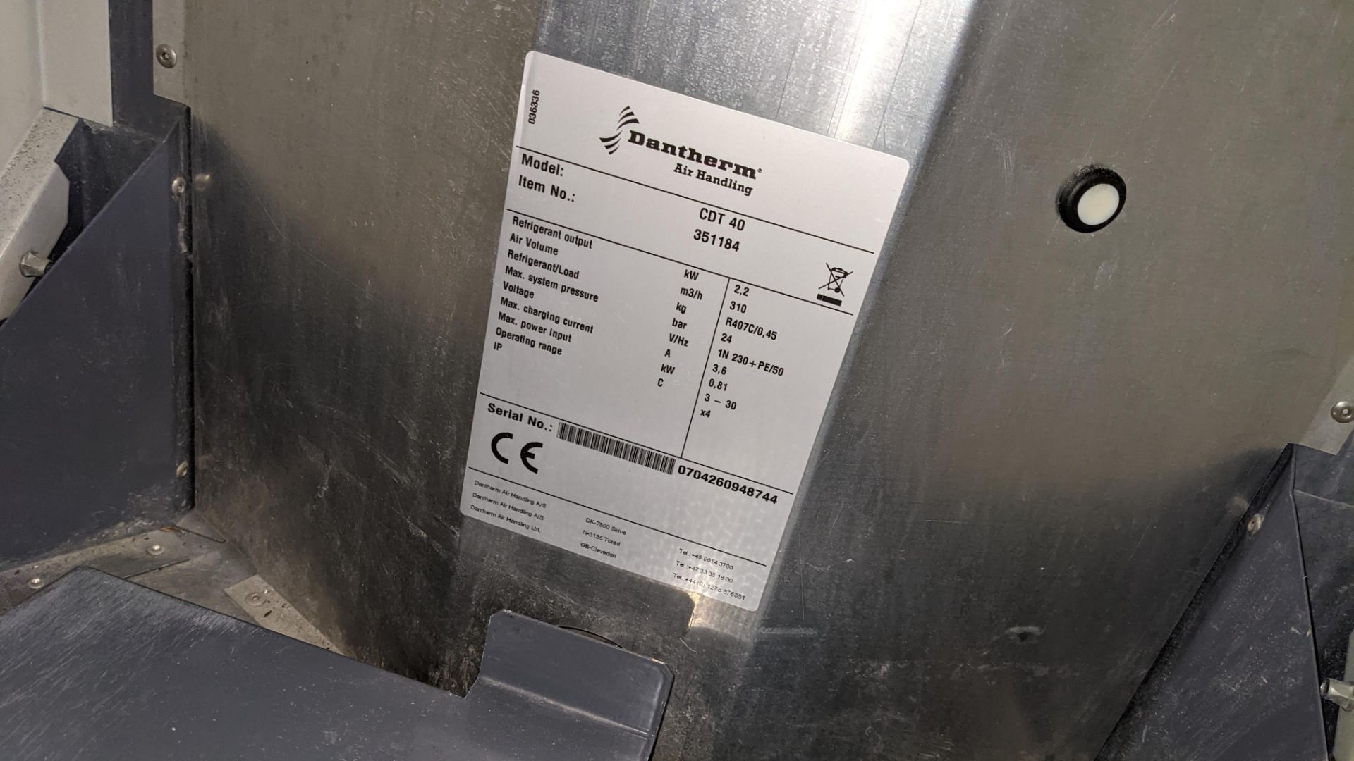 Dantherm model CDT40 dehumidifier. 12,985 recorded hours - Image 4 of 12