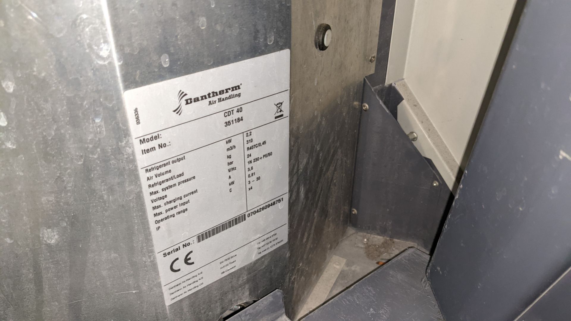 Dantherm model CDT40 dehumidifier. 7,663 recorded hours - Image 11 of 12