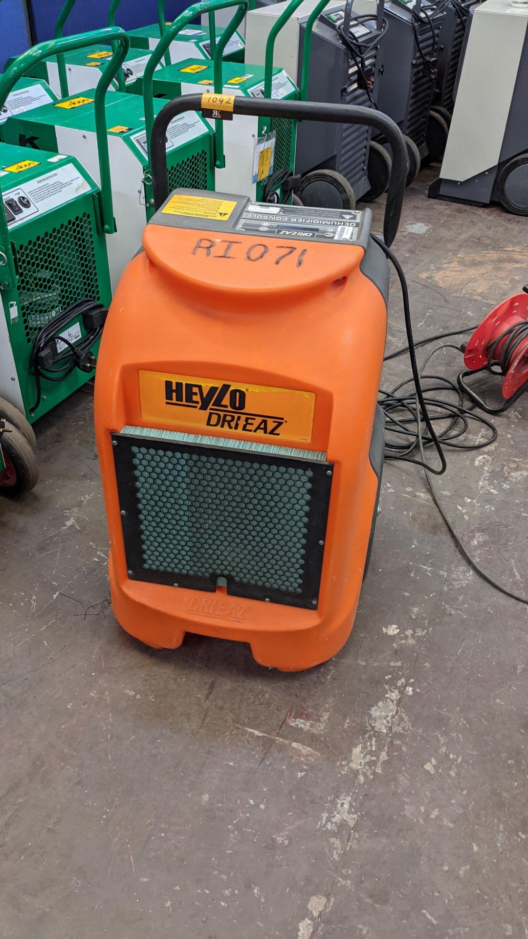 Drieaz Heylo dehumidifier model F203-HE including digital dehumidifier console. 932 recorded hours