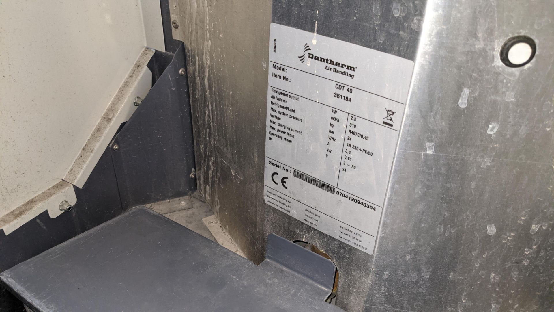 Dantherm model CDT40 dehumidifier. 8,983 recorded hours - Image 11 of 11