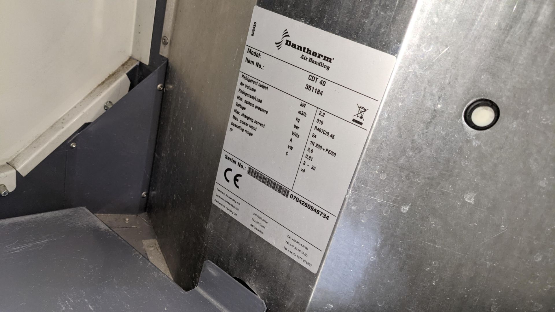 Dantherm model CDT40 dehumidifier. 8,061 recorded hours - Image 13 of 13