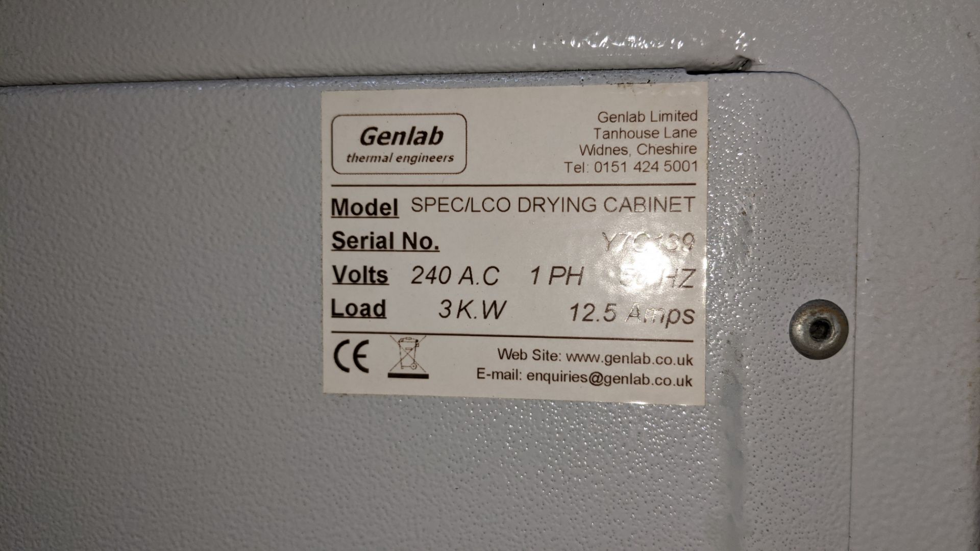 Genlab SPEC/LCO (Specialist Large Capacity Oven) drying cabinet / oven. - Image 11 of 19