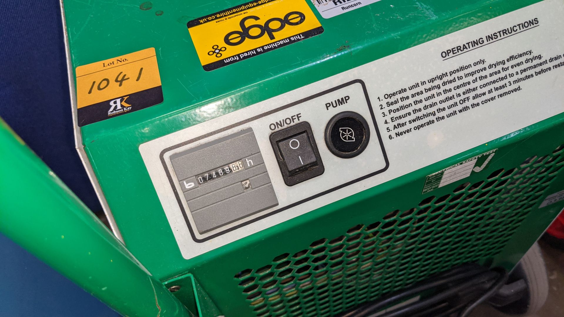 Ebac Industrial Products Limited Kompact industrial dehumidifier. 7,489 recorded hours - Image 9 of 11