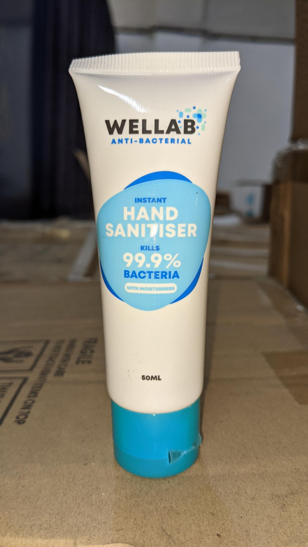 9,600 tubes of Wellab anti-bacterial alcohol based hand sanitiser. Each tube holds 50ml. 75% ethan - Image 7 of 9