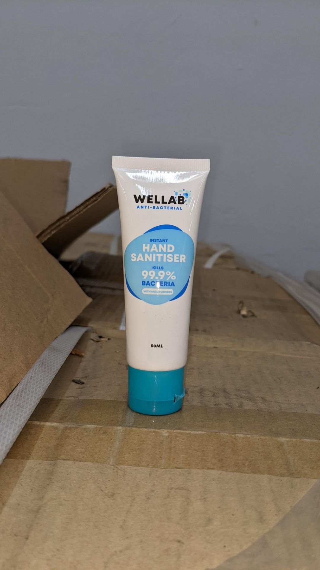 8,100 tubes of Wellab anti-bacterial alcohol based hand sanitiser. Each tube holds 50ml. 75% ethan - Image 2 of 9