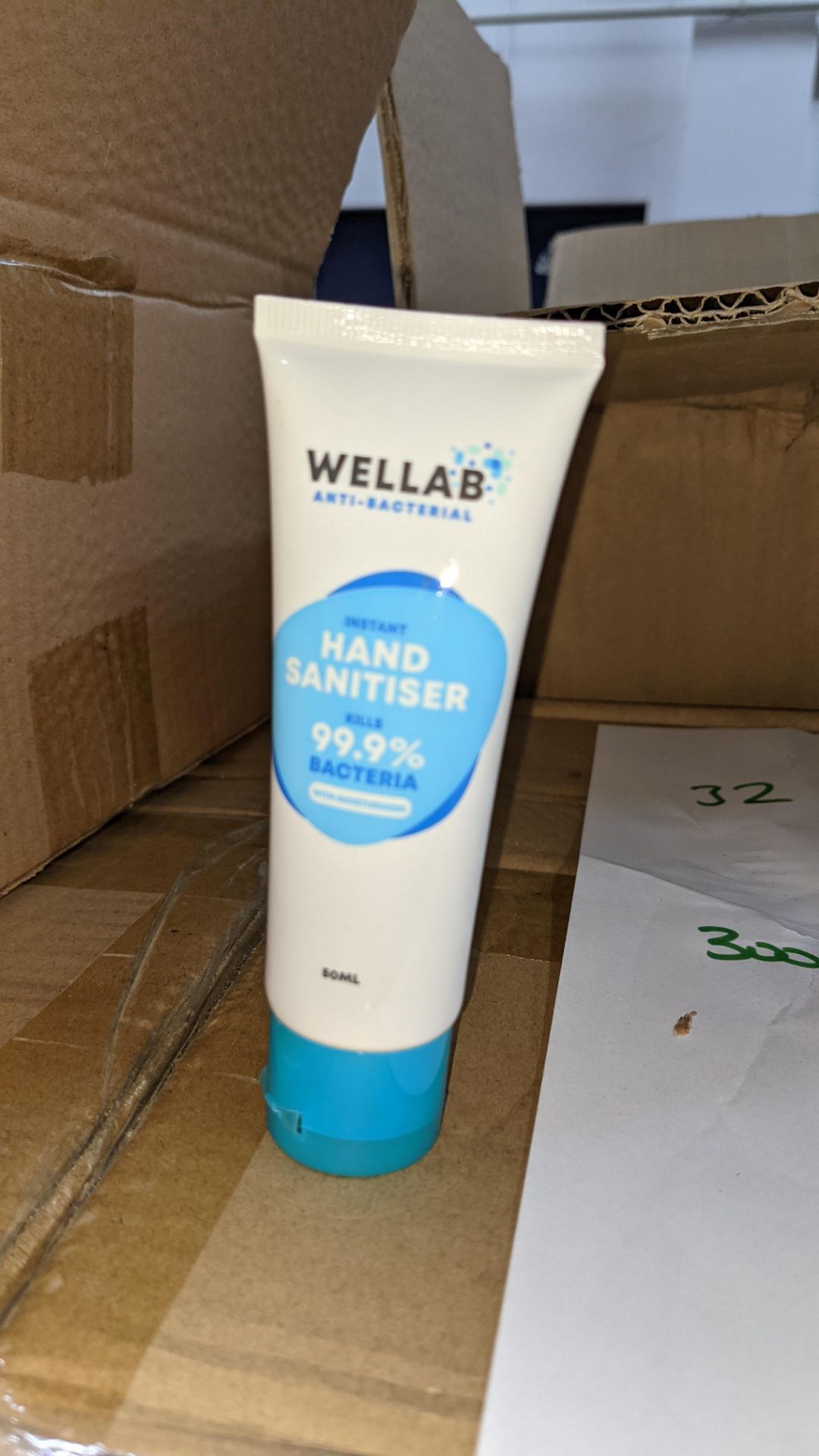 9,600 tubes of Wellab anti-bacterial alcohol based hand sanitiser. Each tube holds 50ml. 75% ethan - Image 7 of 11