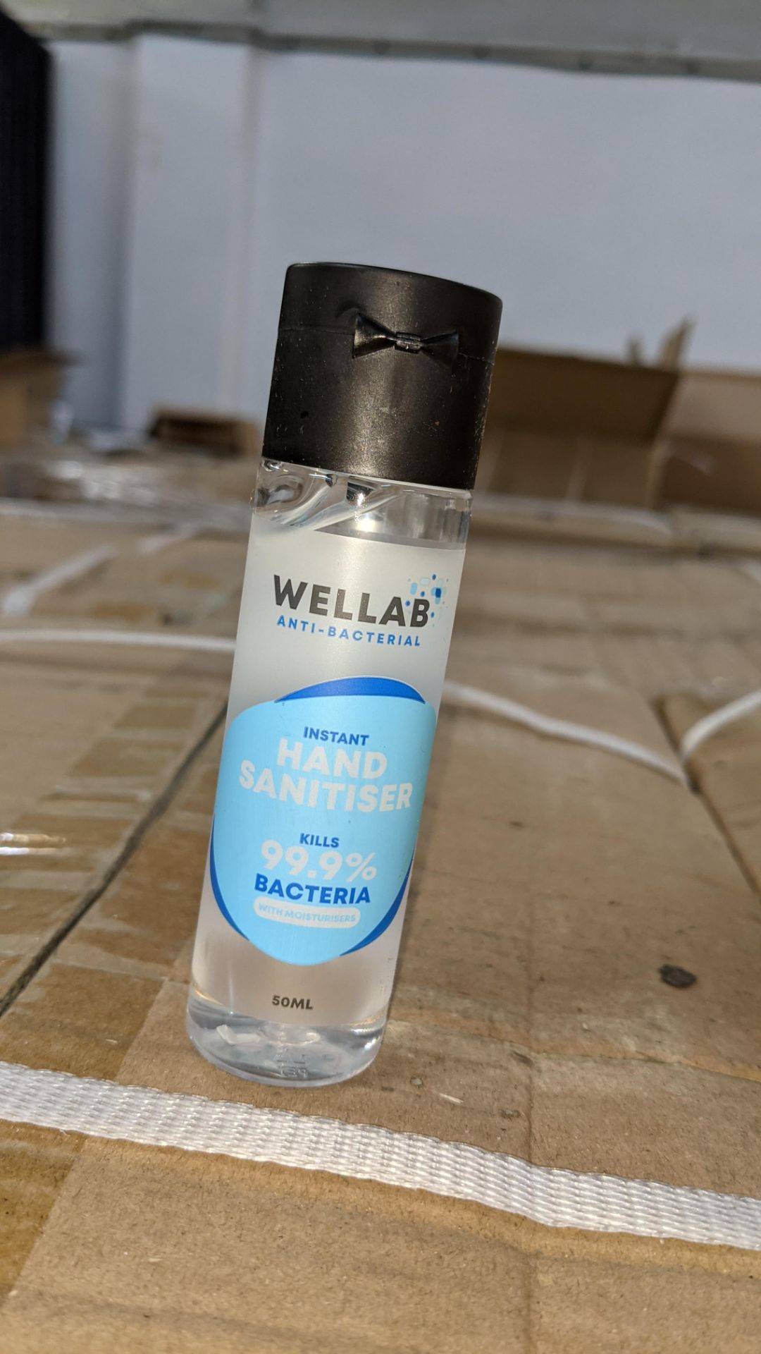 9,600 bottles of Wellab anti-bacterial alcohol based hand sanitiser. Each bottle holds 50ml. 75% e - Image 7 of 9