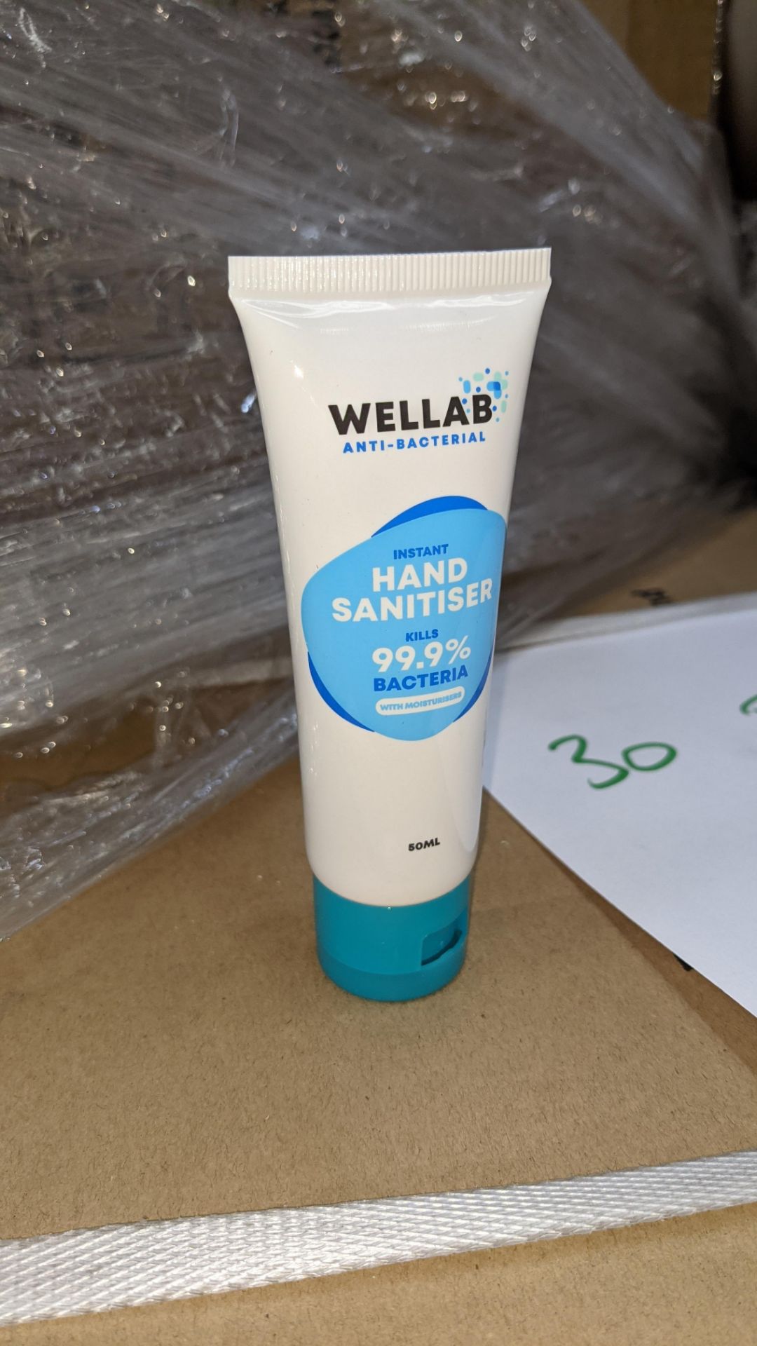 9,000 tubes of Wellab anti-bacterial alcohol based hand sanitiser. Each tube holds 50ml. 75% ethan - Image 2 of 9