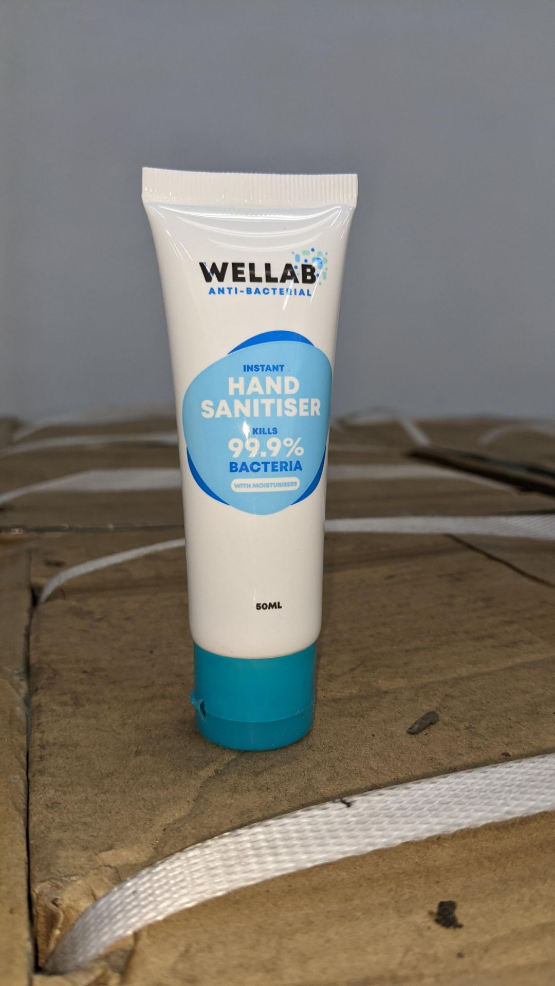 8,100 tubes of Wellab anti-bacterial alcohol based hand sanitiser. Each tube holds 50ml. 75% ethan - Image 2 of 9