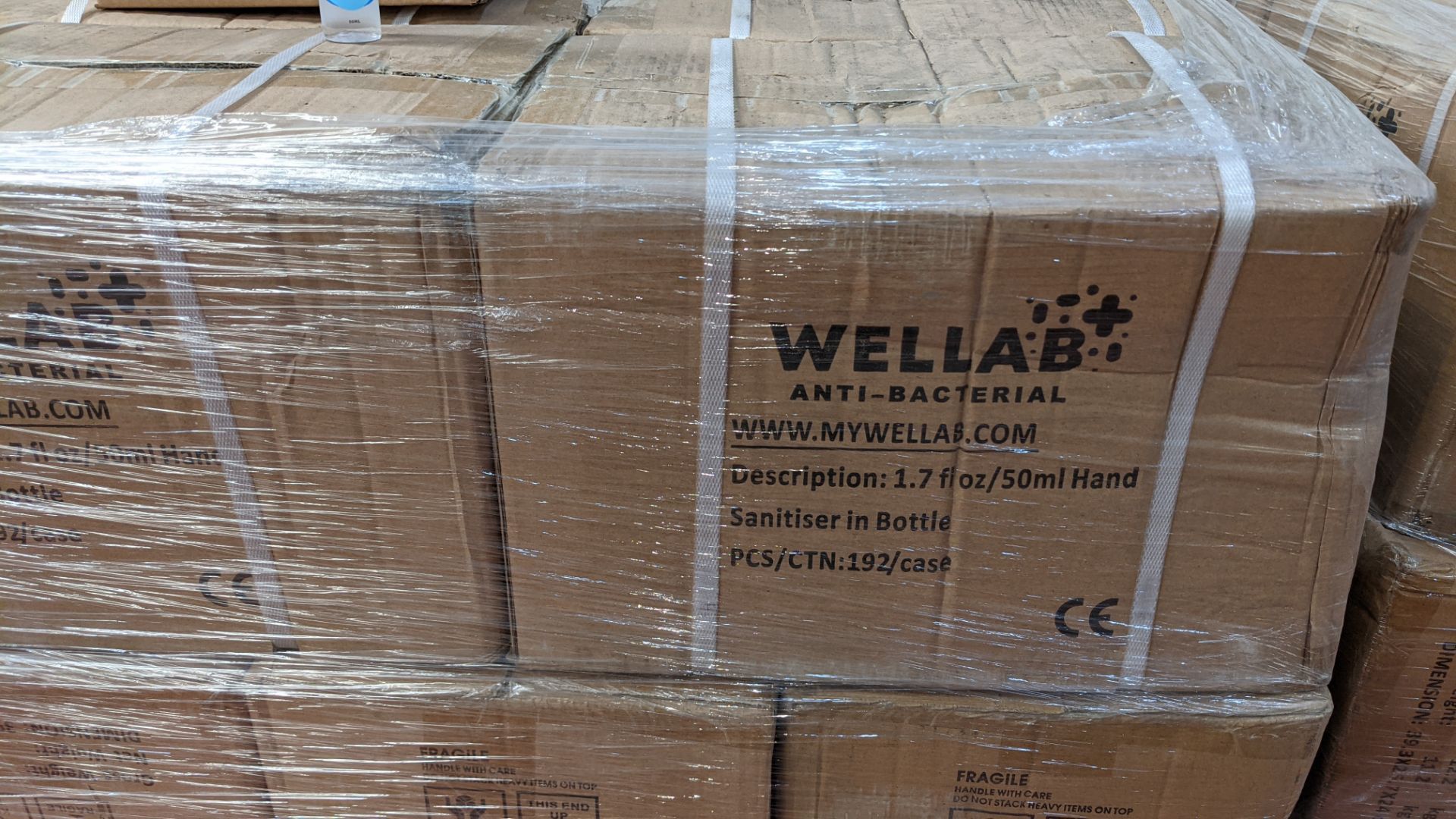 9,216 bottles of Wellab anti-bacterial alcohol based hand sanitiser. Each bottle holds 50ml. 75% e - Image 4 of 8