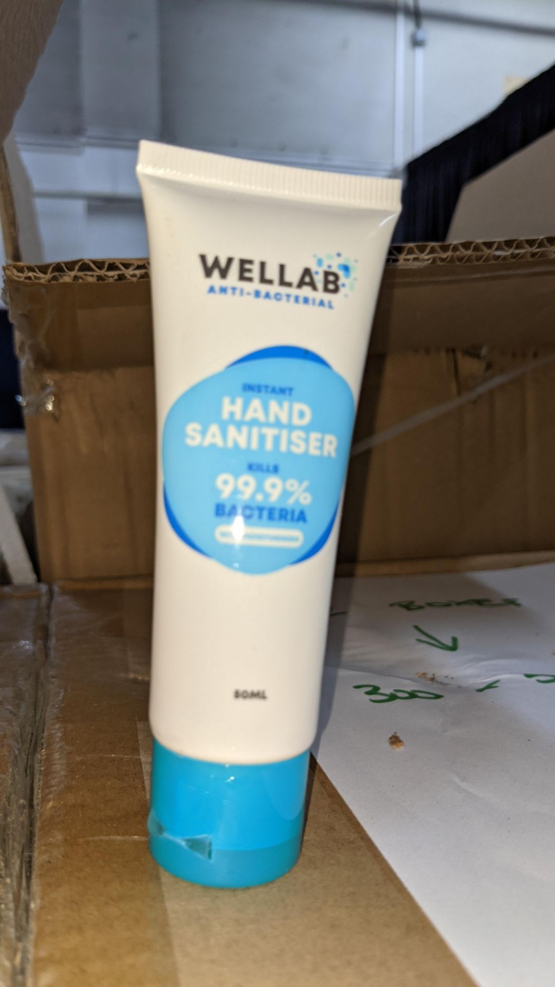 9,600 tubes of Wellab anti-bacterial alcohol based hand sanitiser. Each tube holds 50ml. 75% ethan - Image 8 of 11