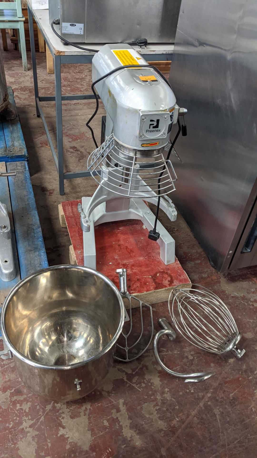 Preemex heavy-duty commercial mixer with bowl, 2 paddles & whisk attachment, model B30 - Image 2 of 12