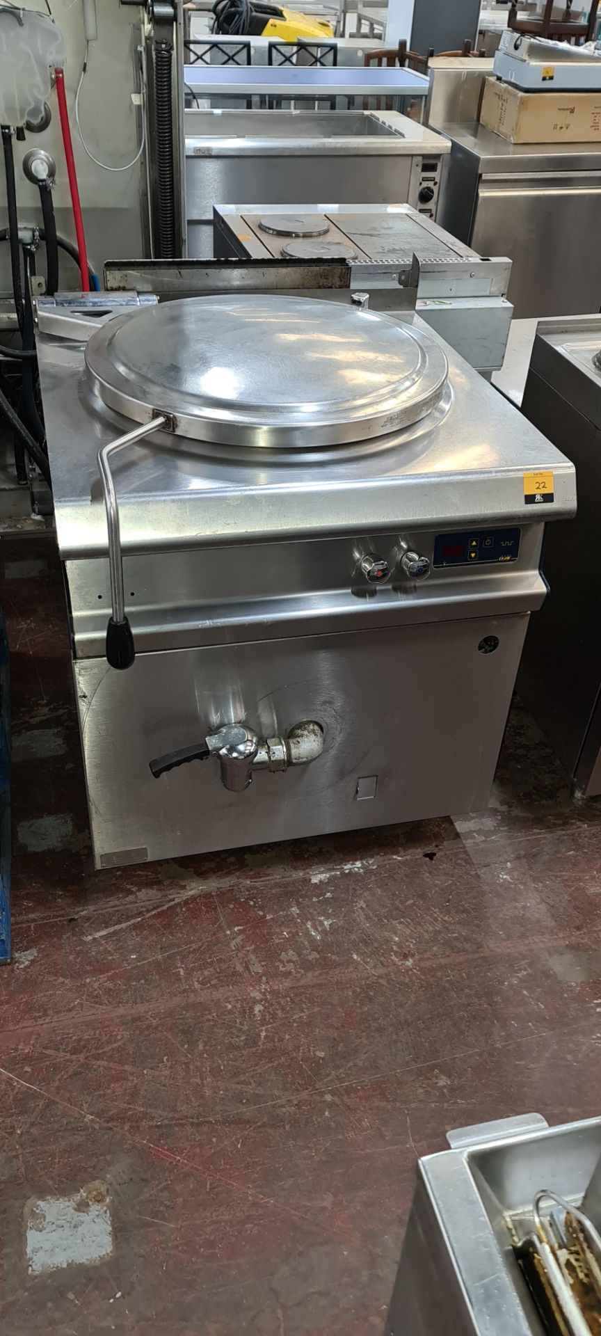 Stainless steel floor standing large pressure cooker system