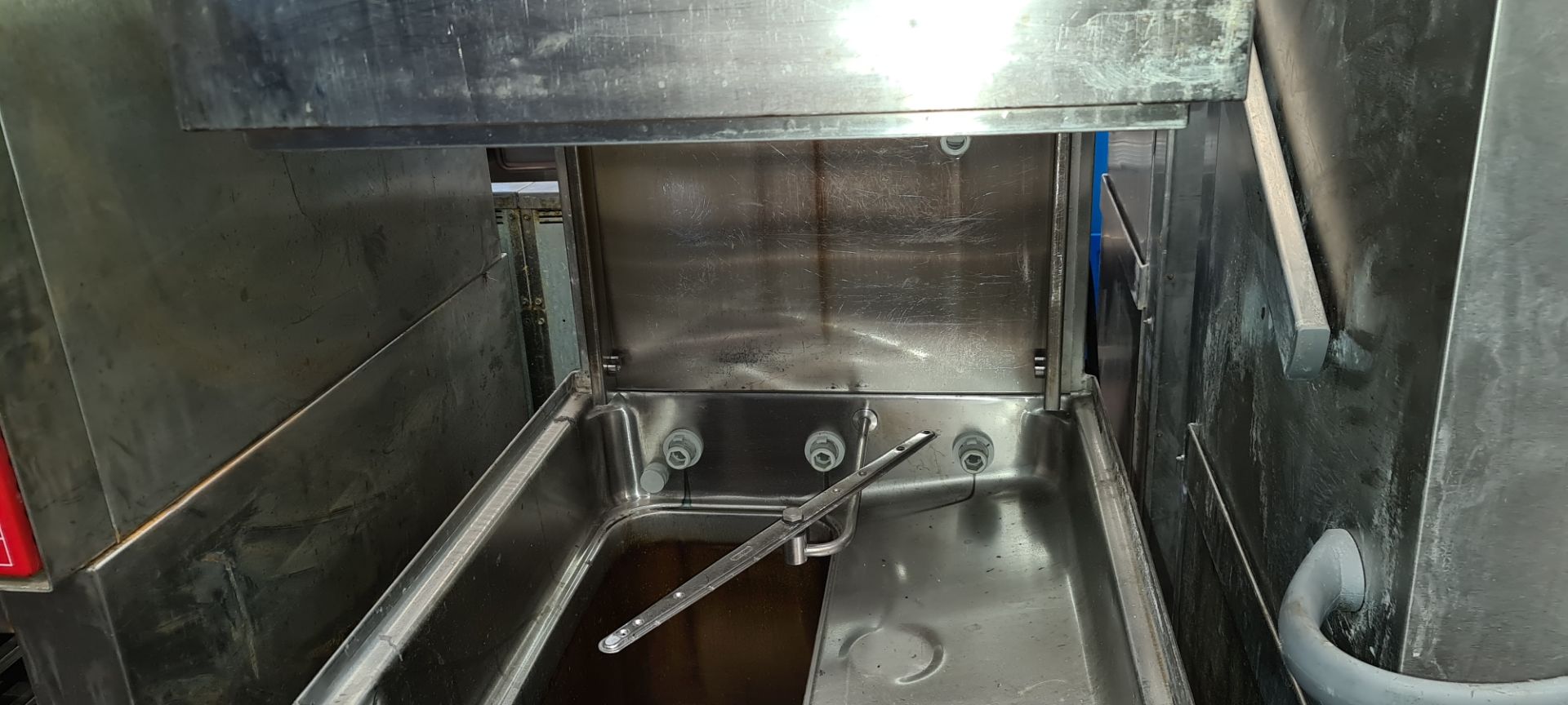 Winterhalter model GS502 stainless steel pass through commercial dishwasher NB. Front panel missing - Image 3 of 4