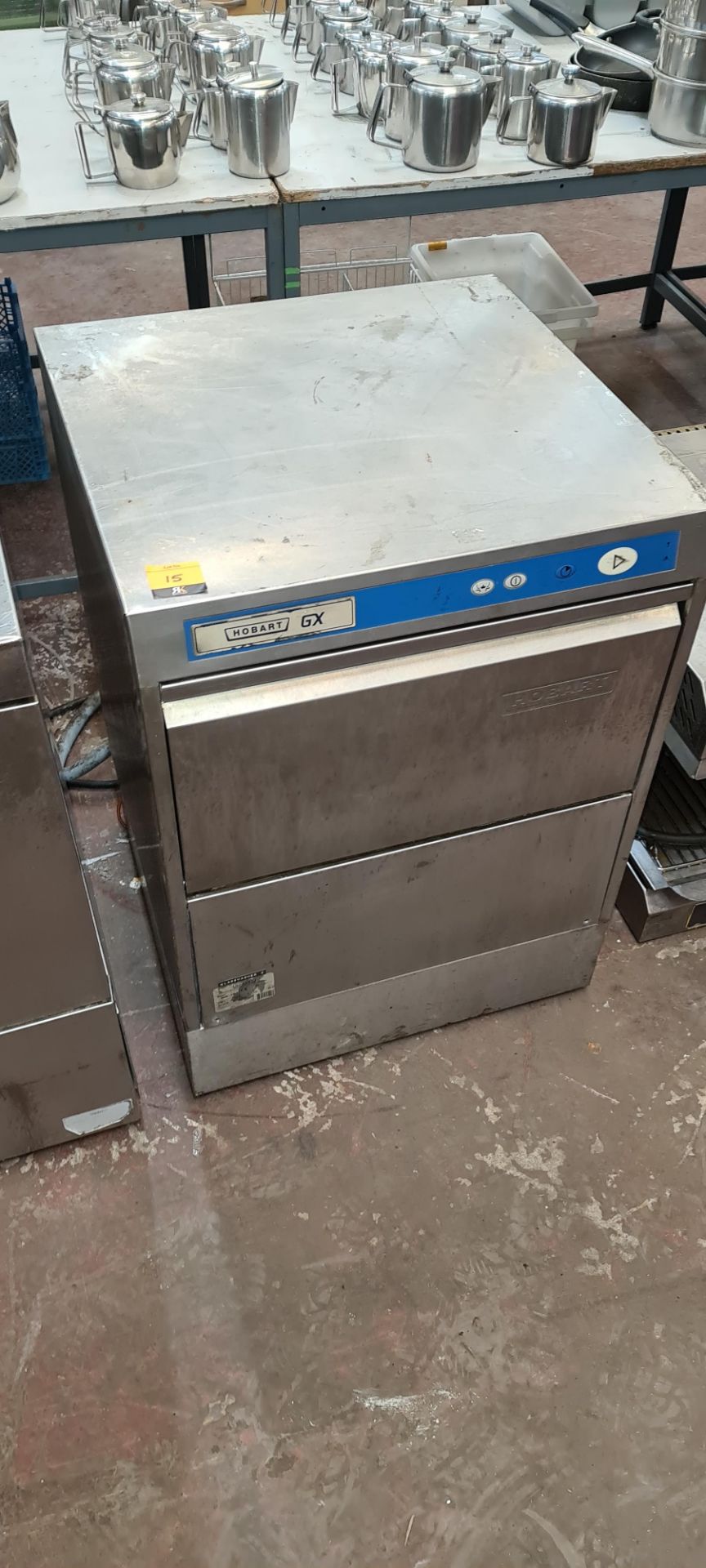 Hobart GX stainless steel under counter glasswasher model GXS-73 - Image 2 of 4