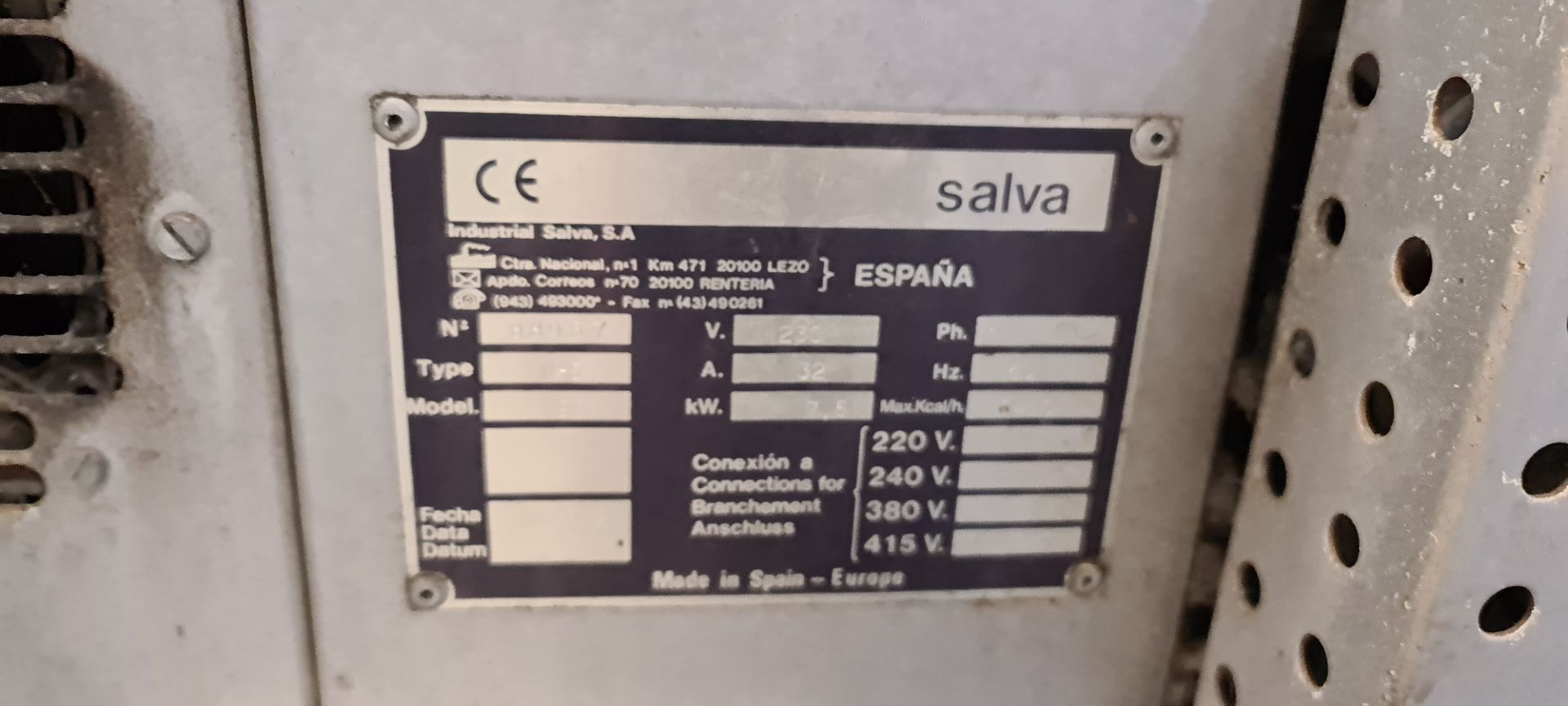 Salva KC Qwik-Co multifunction oven on mobile stand incorporating tray racks, type K-5, model 90 - Image 7 of 7