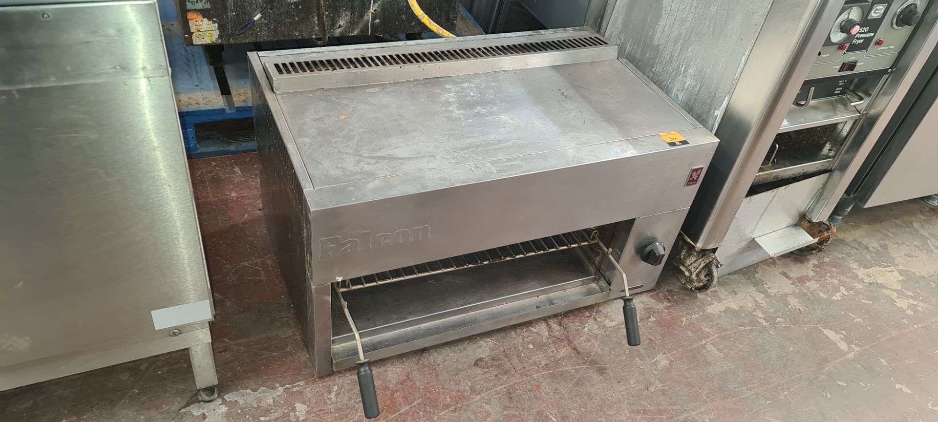 Falcon stainless steel large salamander grill system approx. 900mm wide