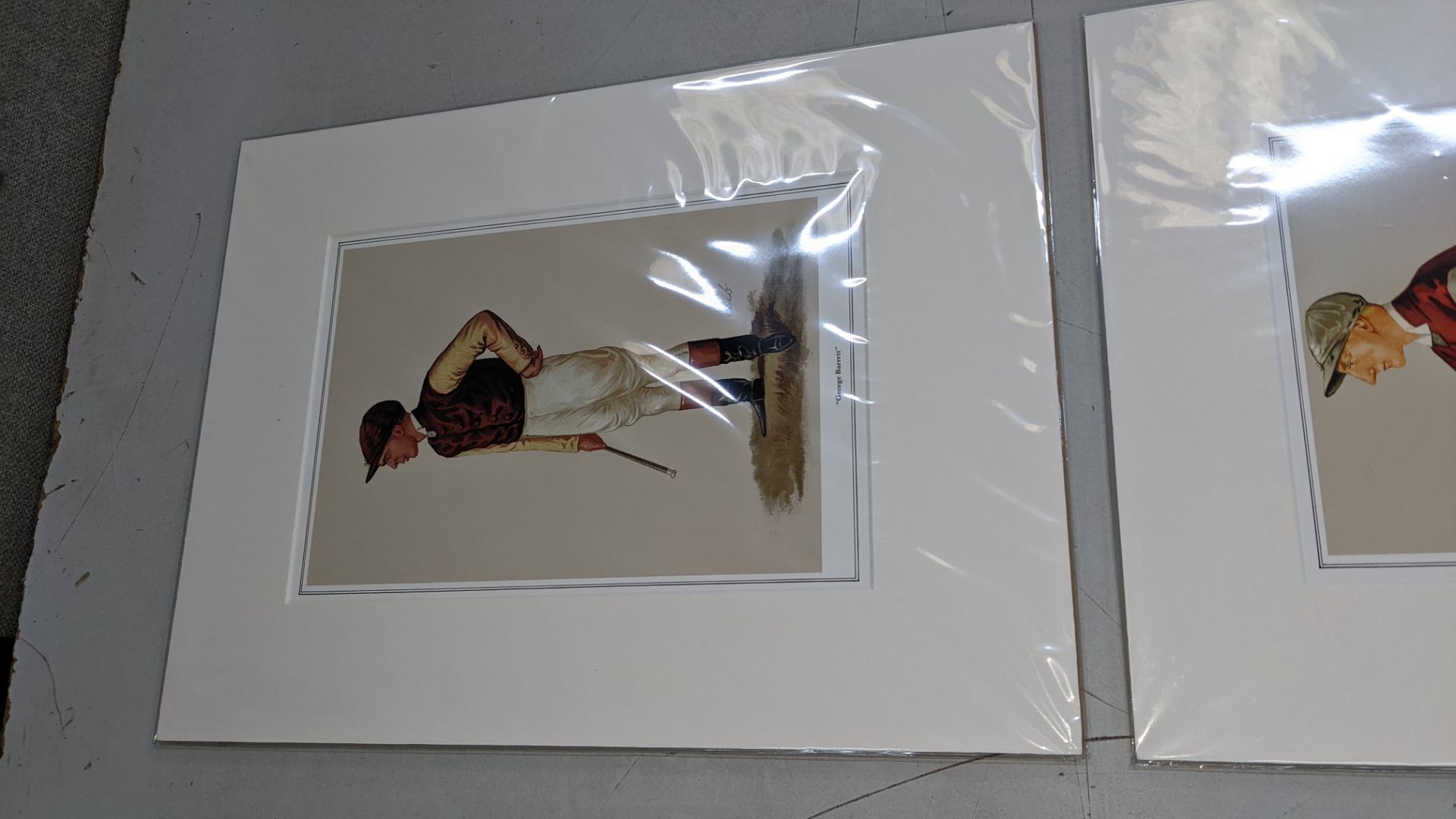 4 off horse jockey prints, each measuring approx. 300mm x 400mm including cardboard mount. This lot - Image 6 of 7