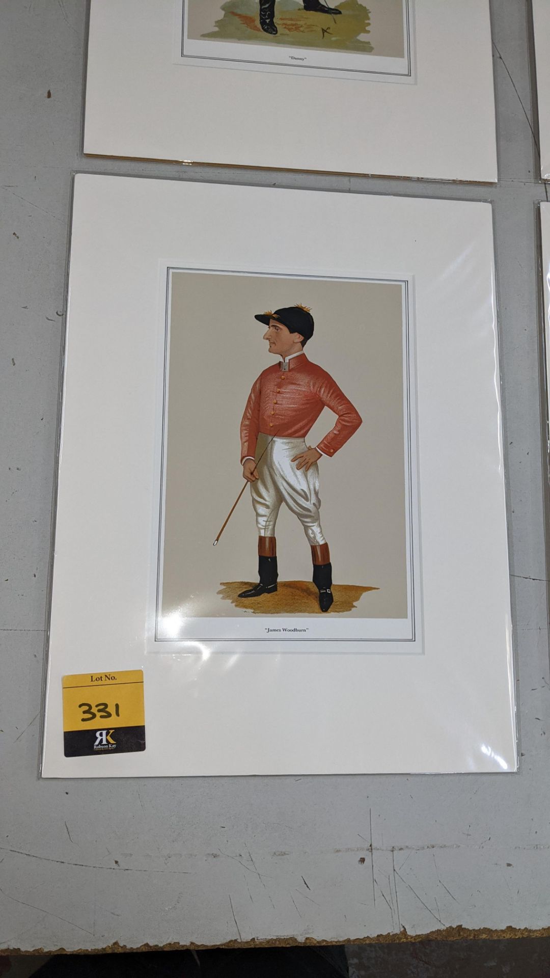 4 off horse jockey prints, each measuring approx. 300mm x 400mm including cardboard mount. This lot - Image 4 of 7