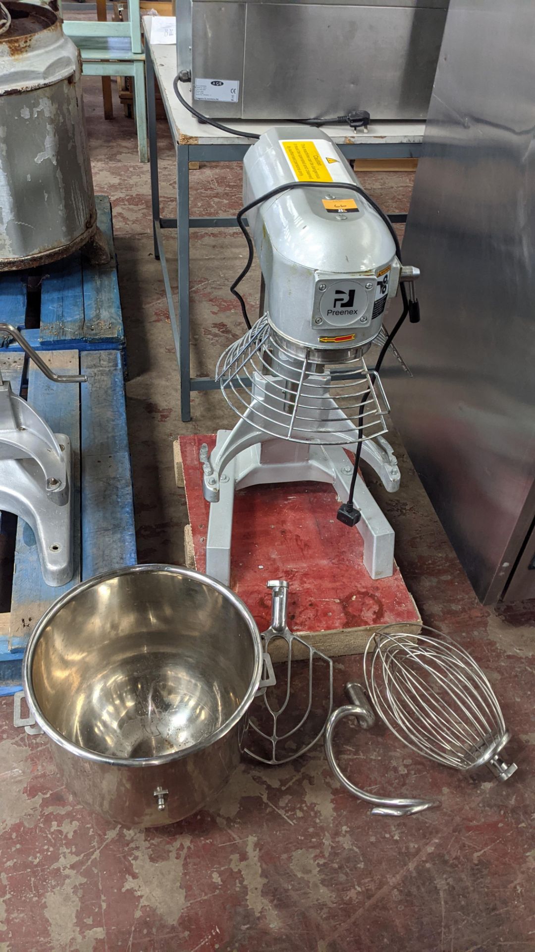 Preemex heavy-duty commercial mixer with bowl, 2 paddles & whisk attachment, model B30 - Image 3 of 12