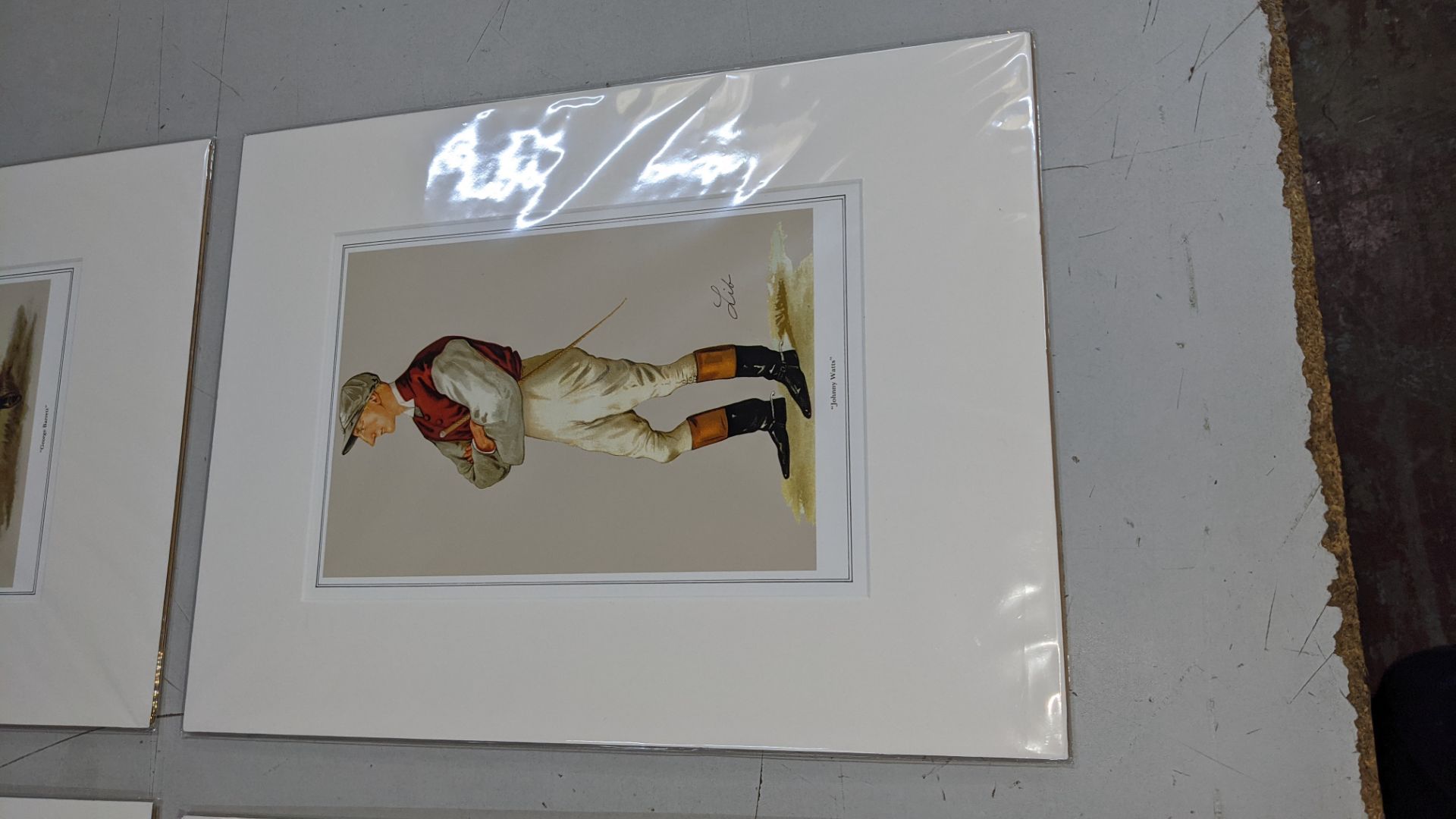 4 off horse jockey prints, each measuring approx. 300mm x 400mm including cardboard mount. This lot - Image 7 of 7